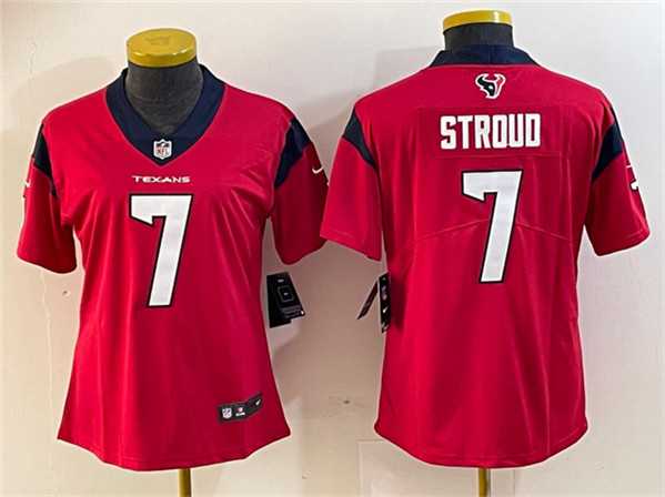 Women%27s Houston Texans #7 C.J. Stroud Red Vapor Untouchable Limited Stitched Jersey(Run Small)